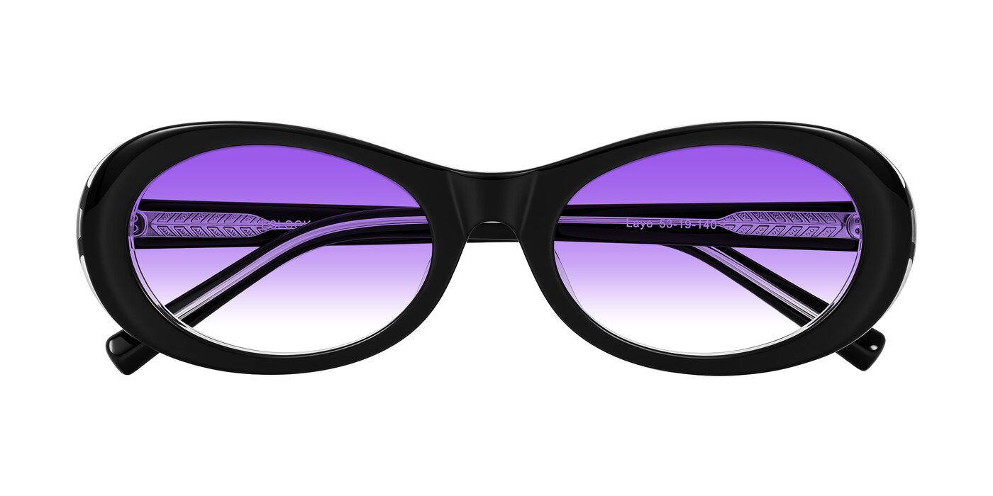 Layo - Black/Clear Gradient Sunglasses