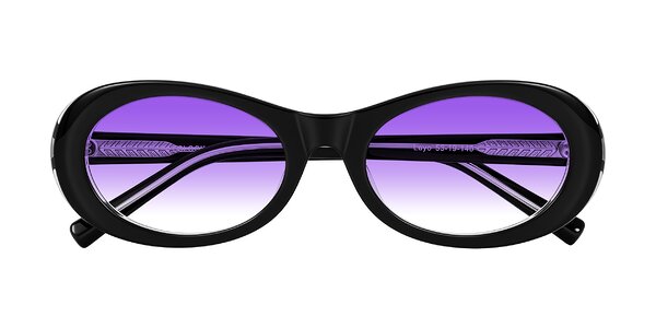 Front of Layo in Black/Clear