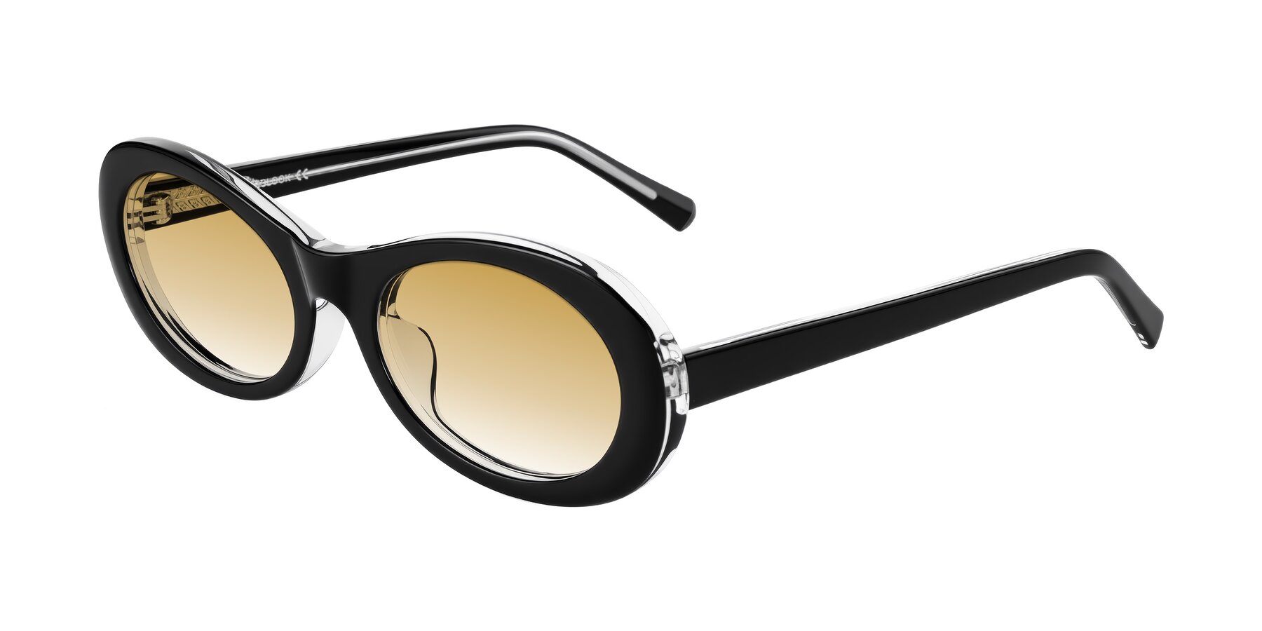 Angle of Layo in Black/Clear with Champagne Gradient Lenses