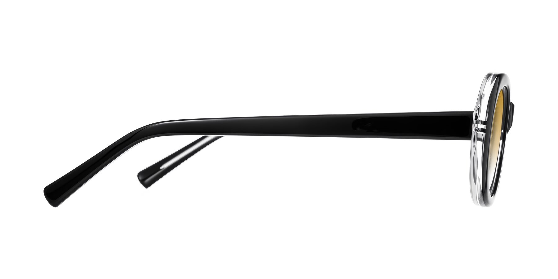 Side of Layo in Black/Clear with Champagne Gradient Lenses