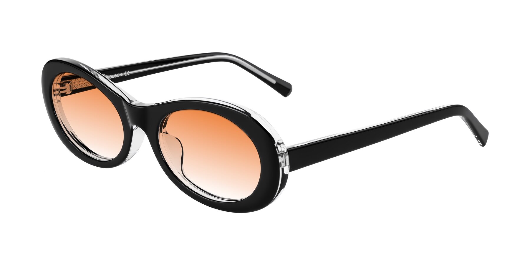 Angle of Layo in Black/Clear with Orange Gradient Lenses