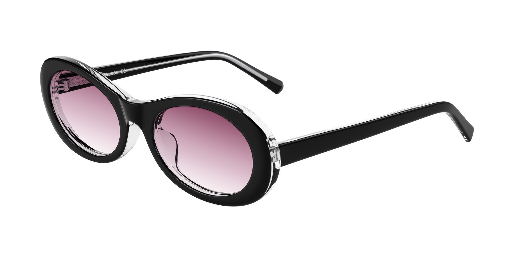 Angle of Layo in Black/Clear with Wine Gradient Lenses