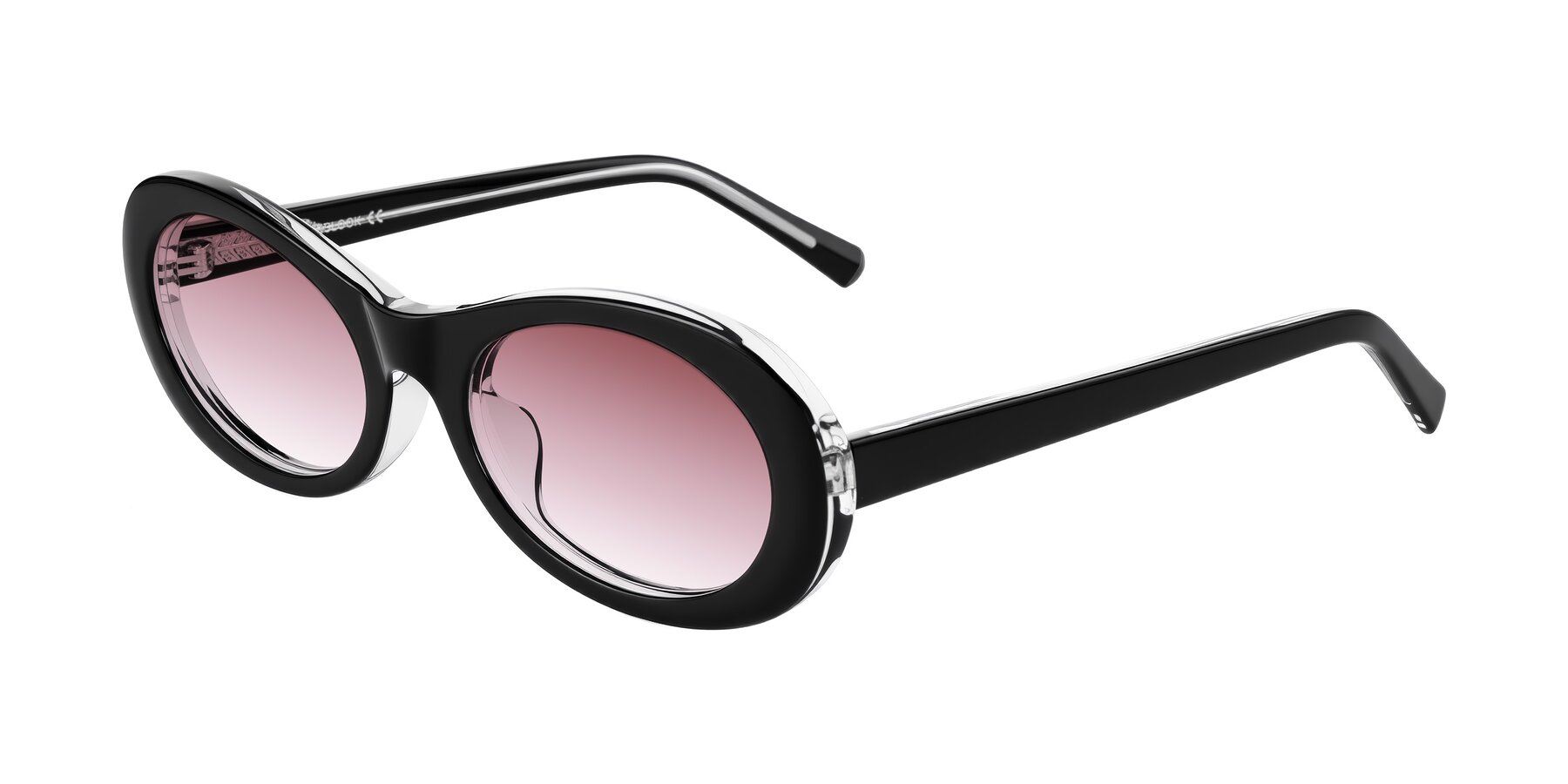 Angle of Layo in Black/Clear with Garnet Gradient Lenses