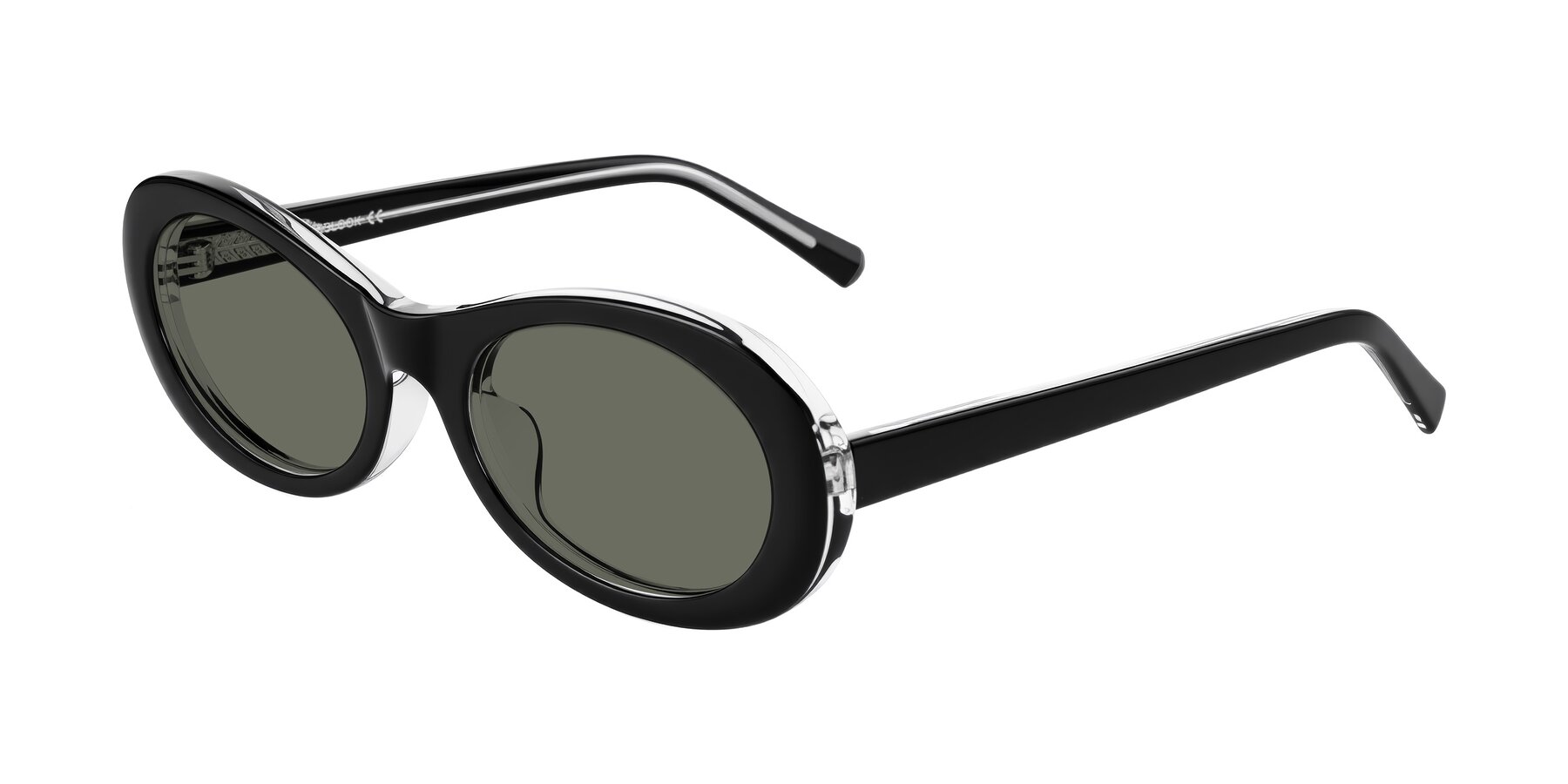 Angle of Layo in Black/Clear with Gray Polarized Lenses