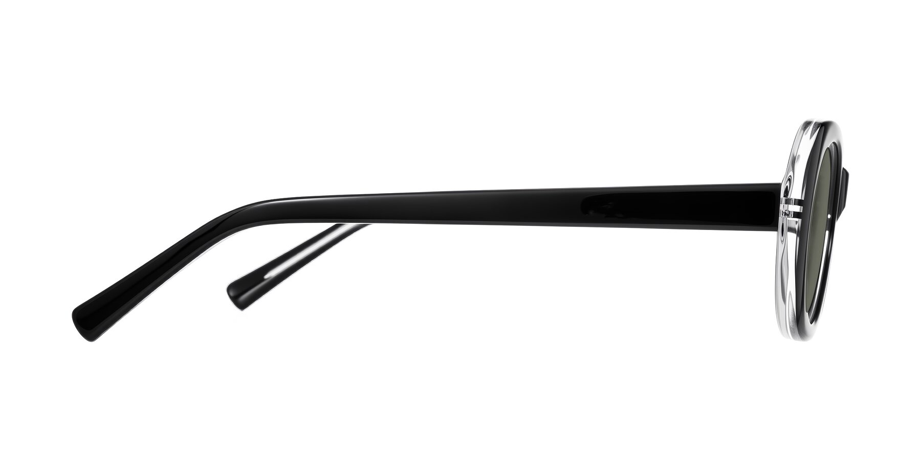 Side of Layo in Black/Clear with Gray Polarized Lenses