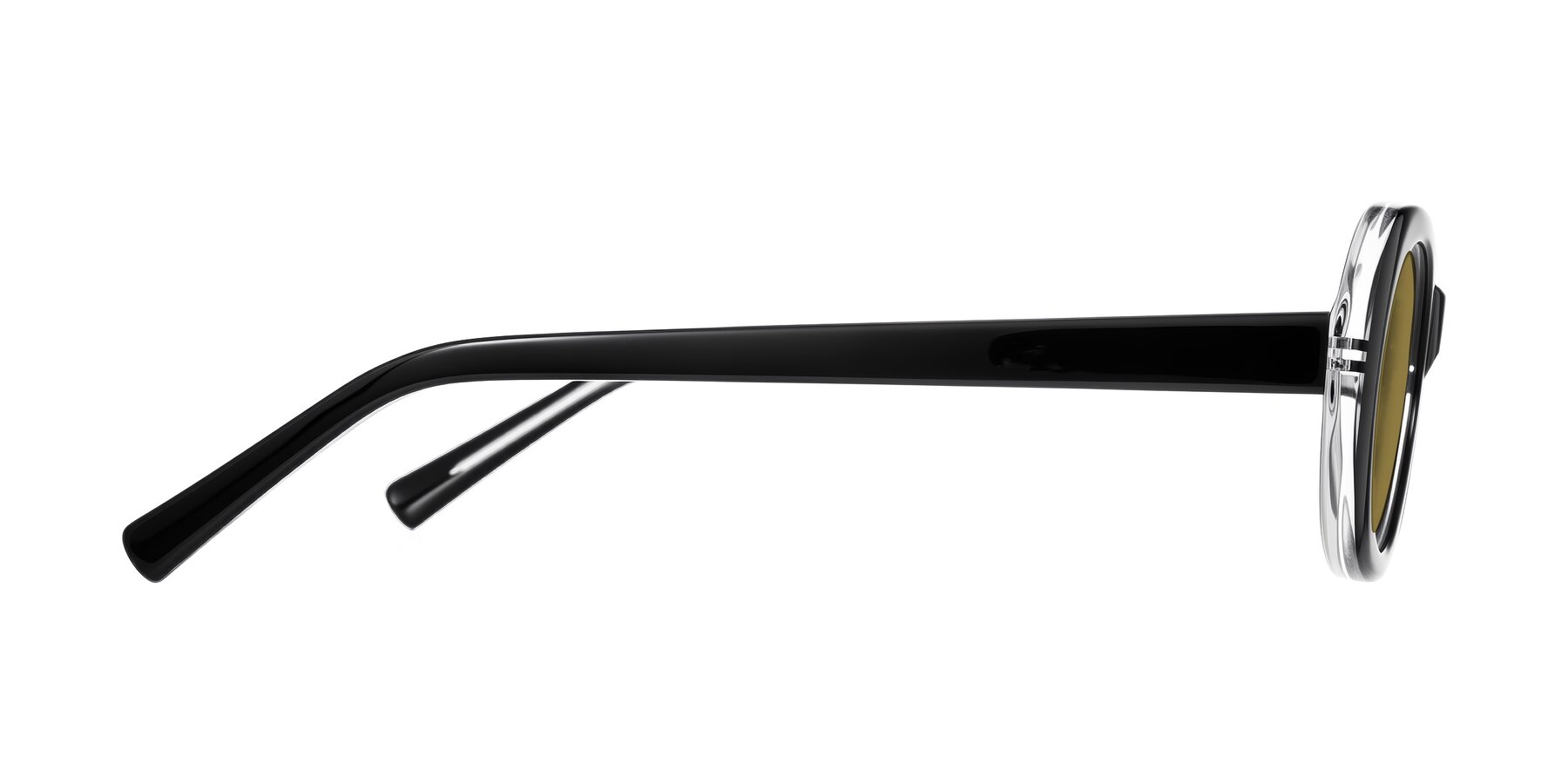 Side of Layo in Black/Clear with Brown Polarized Lenses