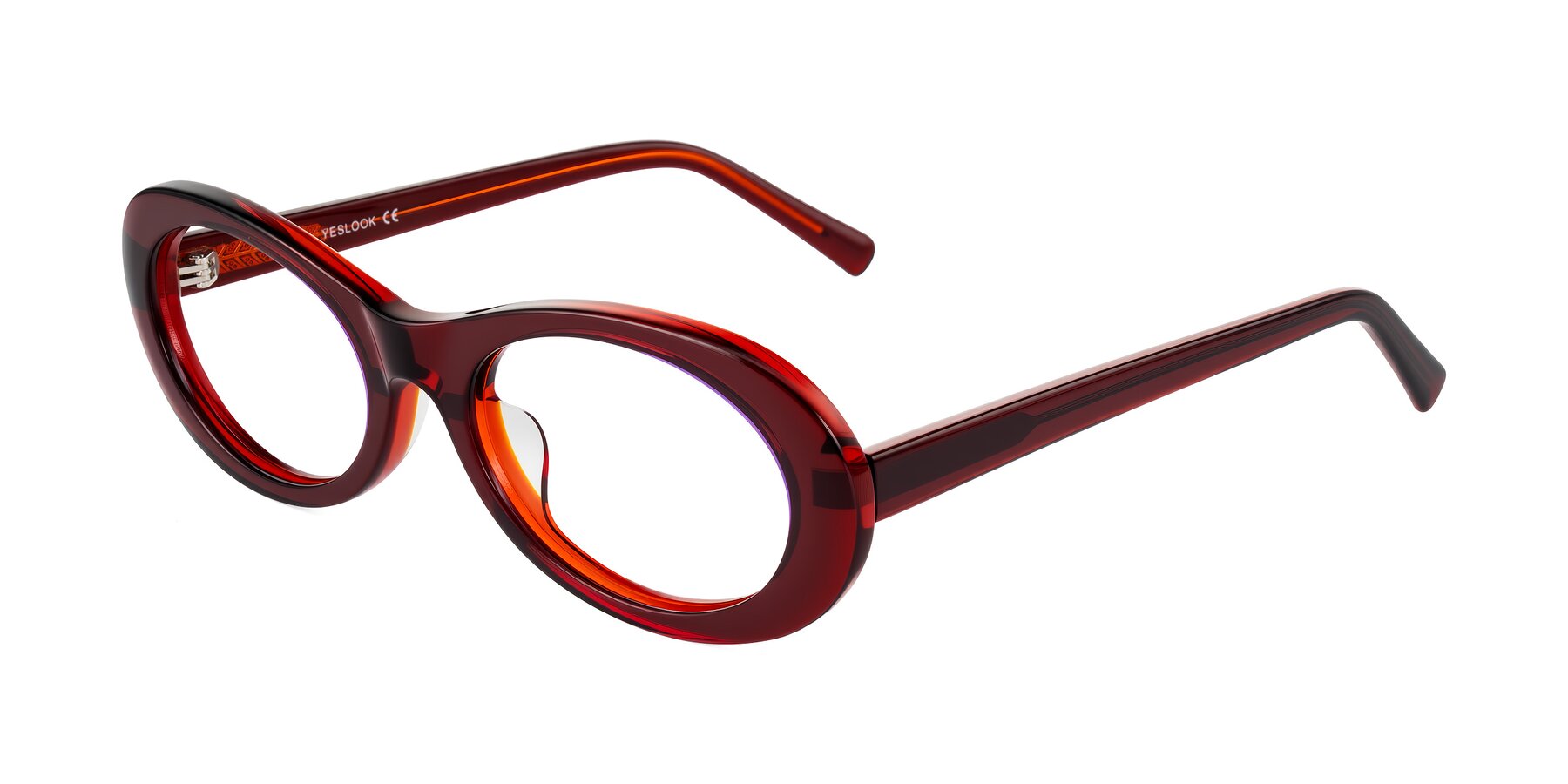 Angle of Layo in Wine with Clear Blue Light Blocking Lenses