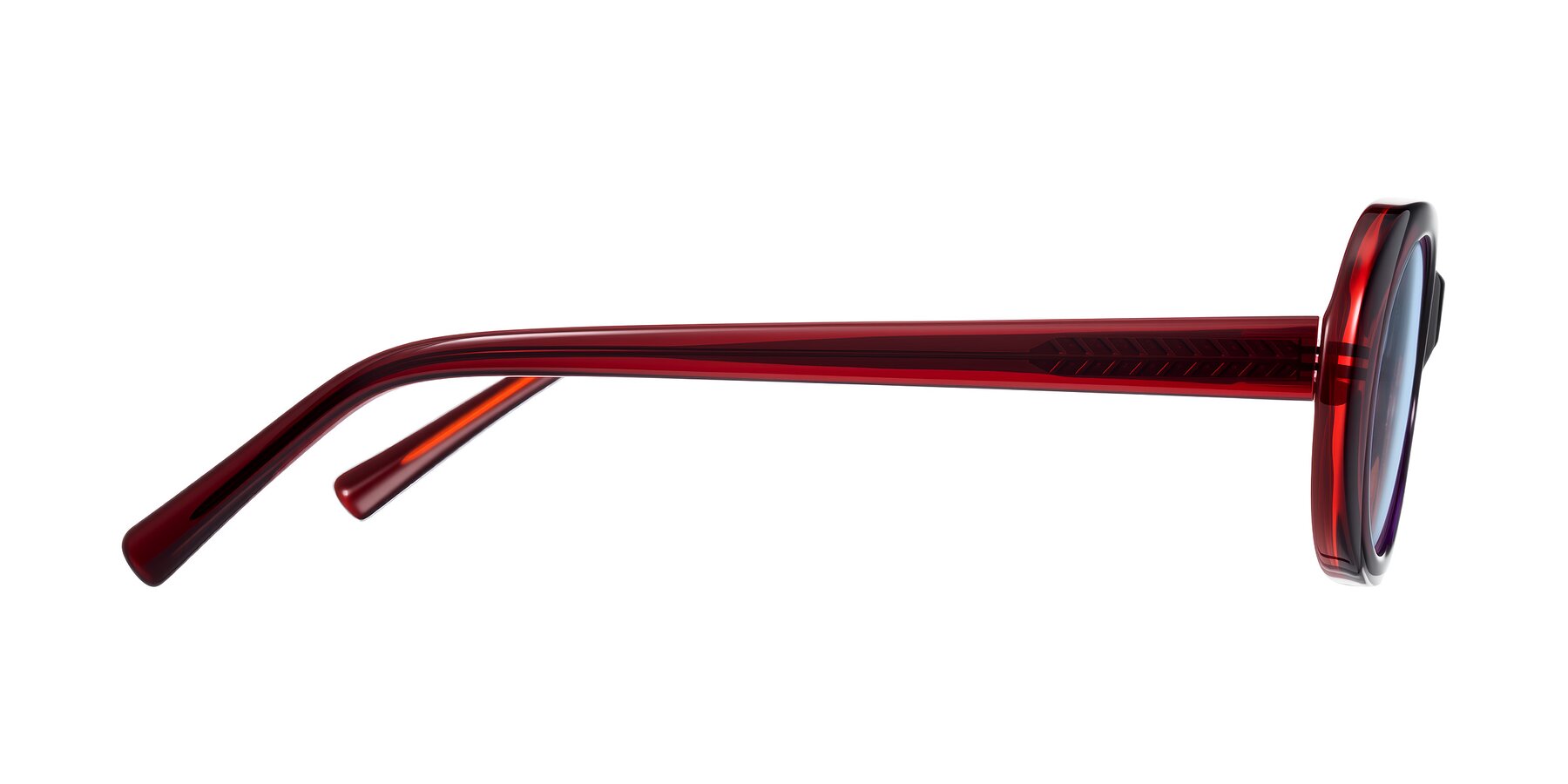 Side of Layo in Wine with Light Blue Tinted Lenses