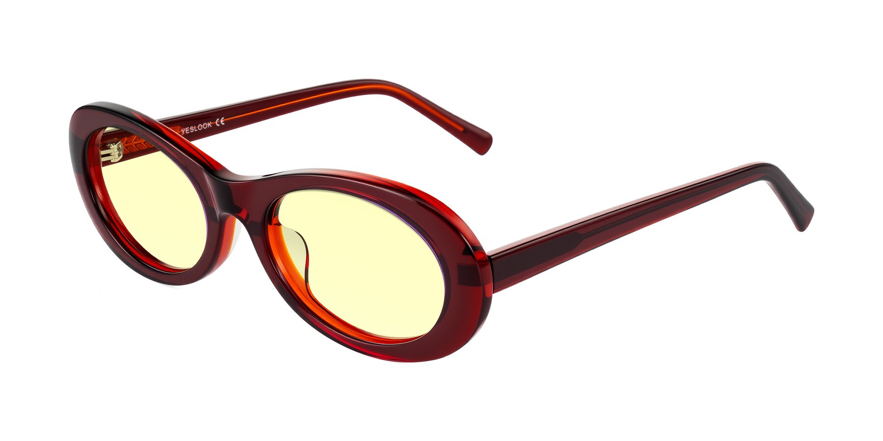 Angle of Layo in Wine with Light Yellow Tinted Lenses
