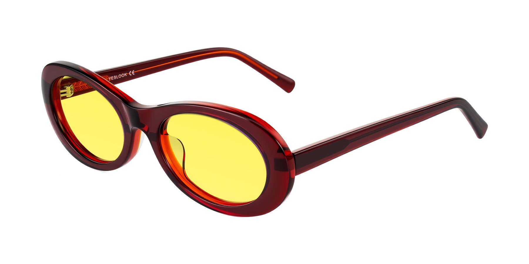 Angle of Layo in Wine with Medium Yellow Tinted Lenses