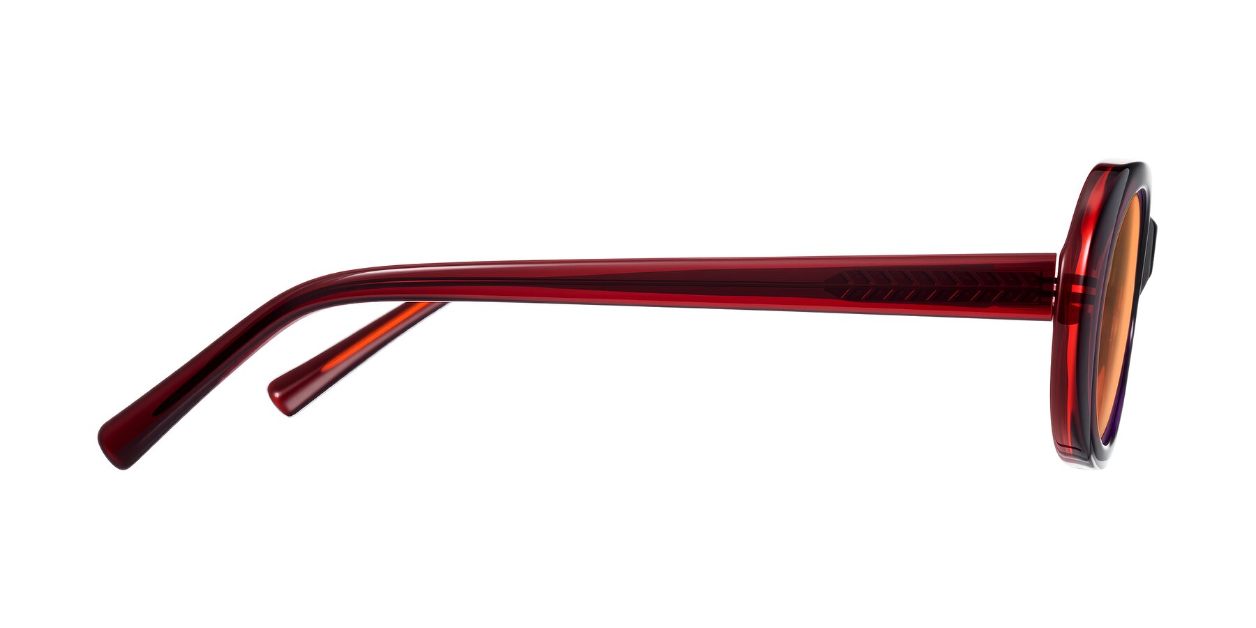 Side of Layo in Wine with Medium Orange Tinted Lenses
