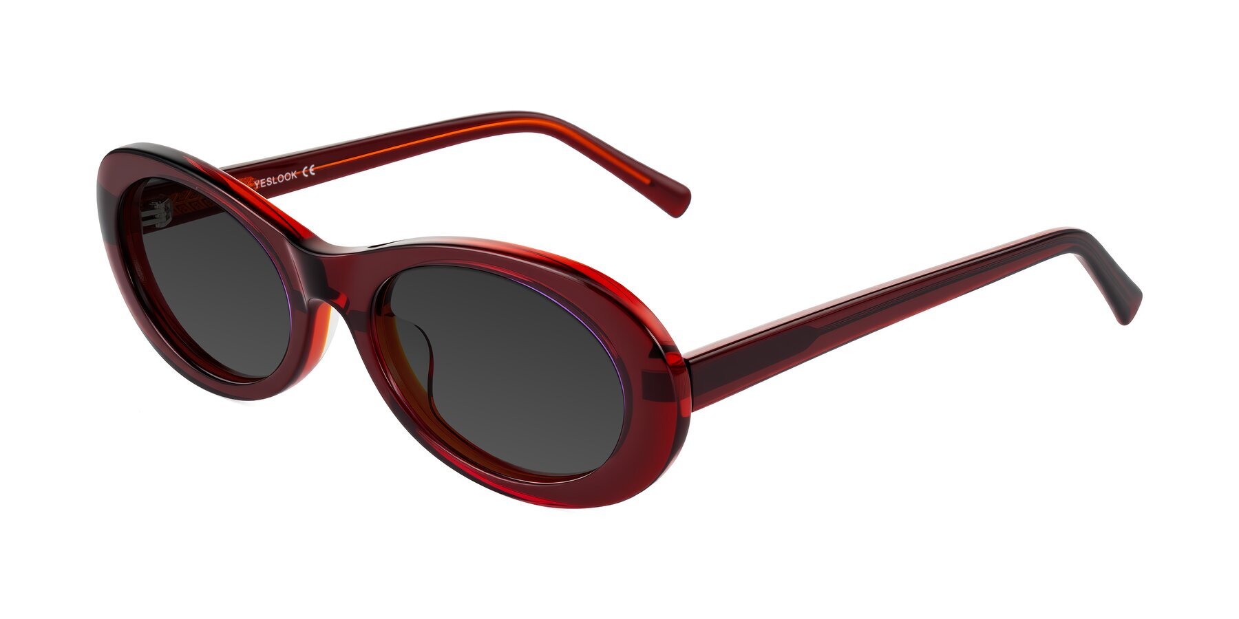 Angle of Layo in Wine with Gray Tinted Lenses