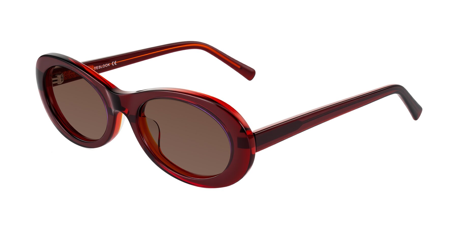 Angle of Layo in Wine with Brown Tinted Lenses