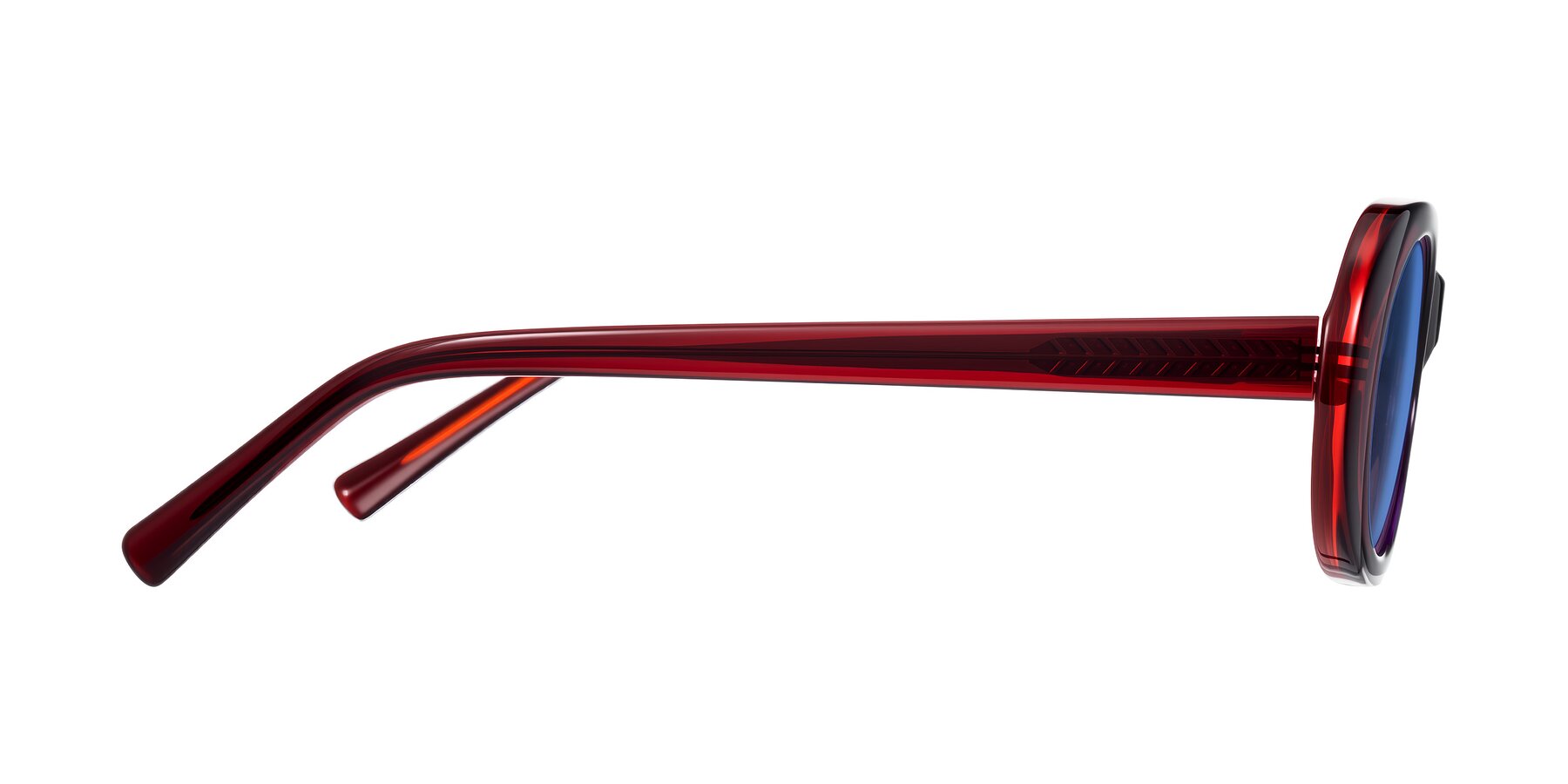 Side of Layo in Wine with Blue Tinted Lenses