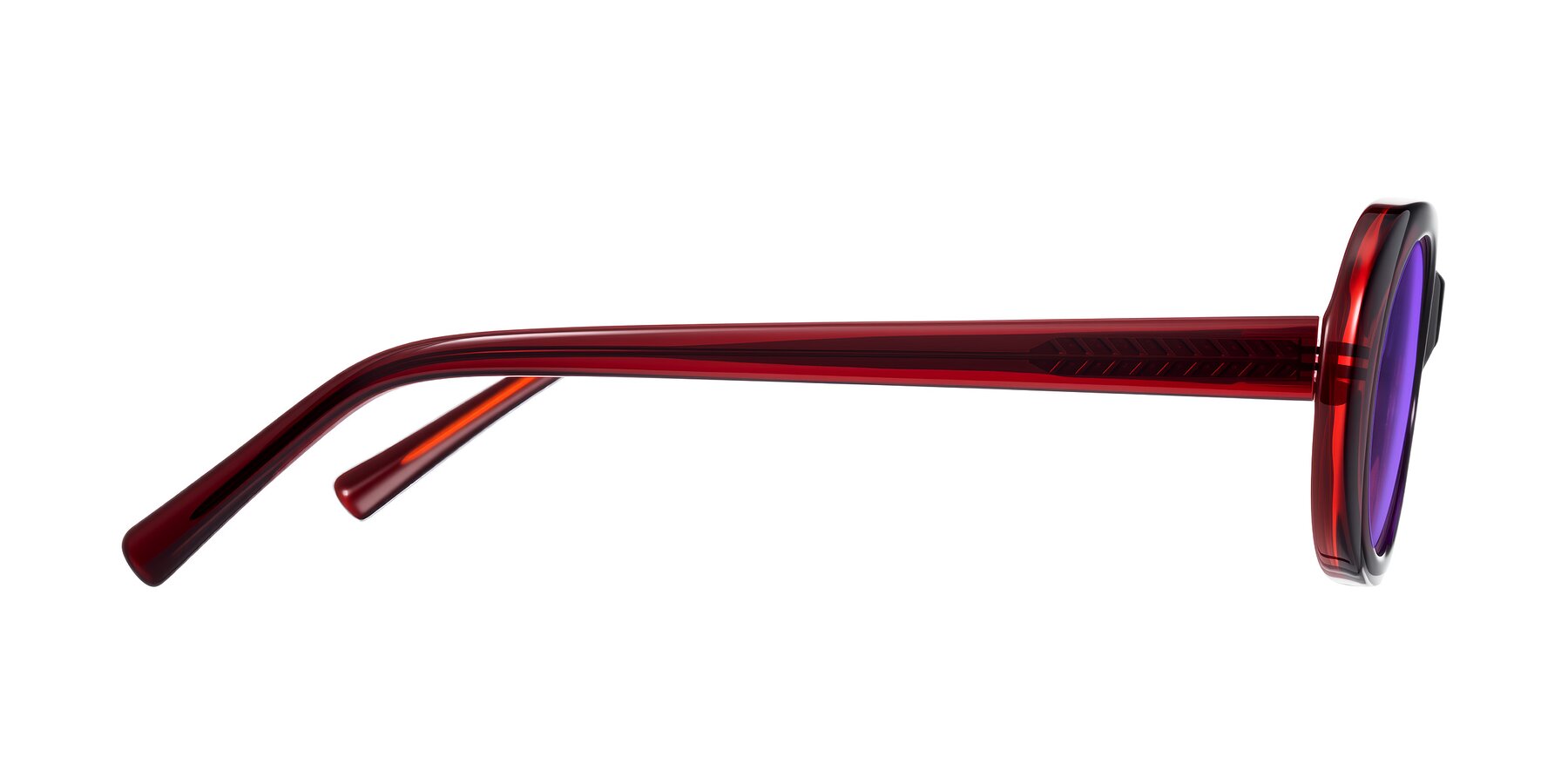 Side of Layo in Wine with Purple Tinted Lenses