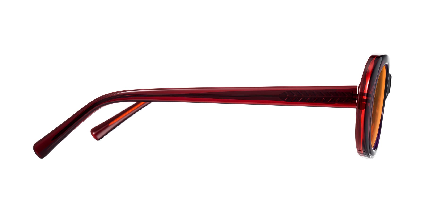 Side of Layo in Wine with Orange Tinted Lenses