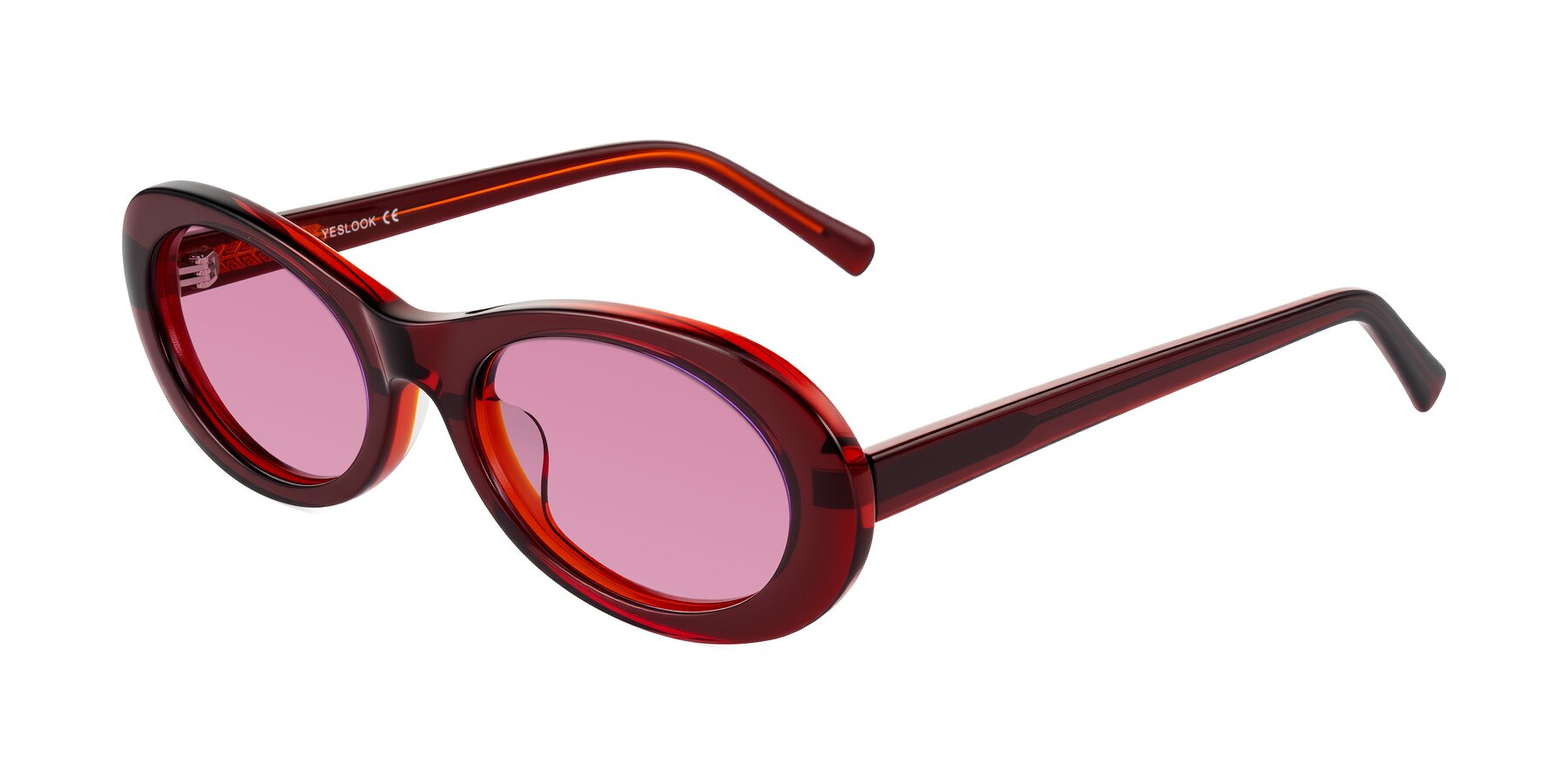 Angle of Layo in Wine with Medium Wine Tinted Lenses