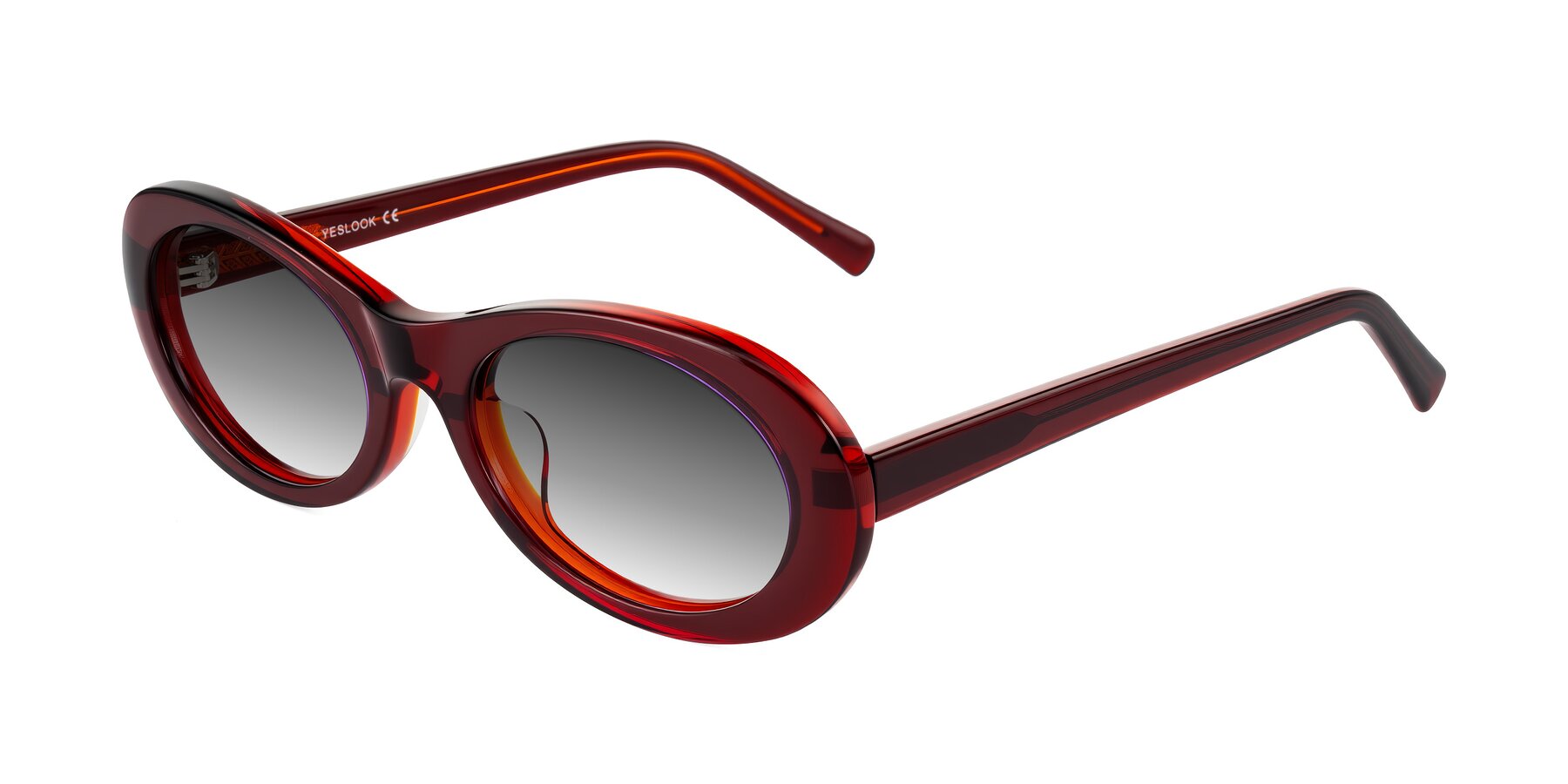 Angle of Layo in Wine with Gray Gradient Lenses