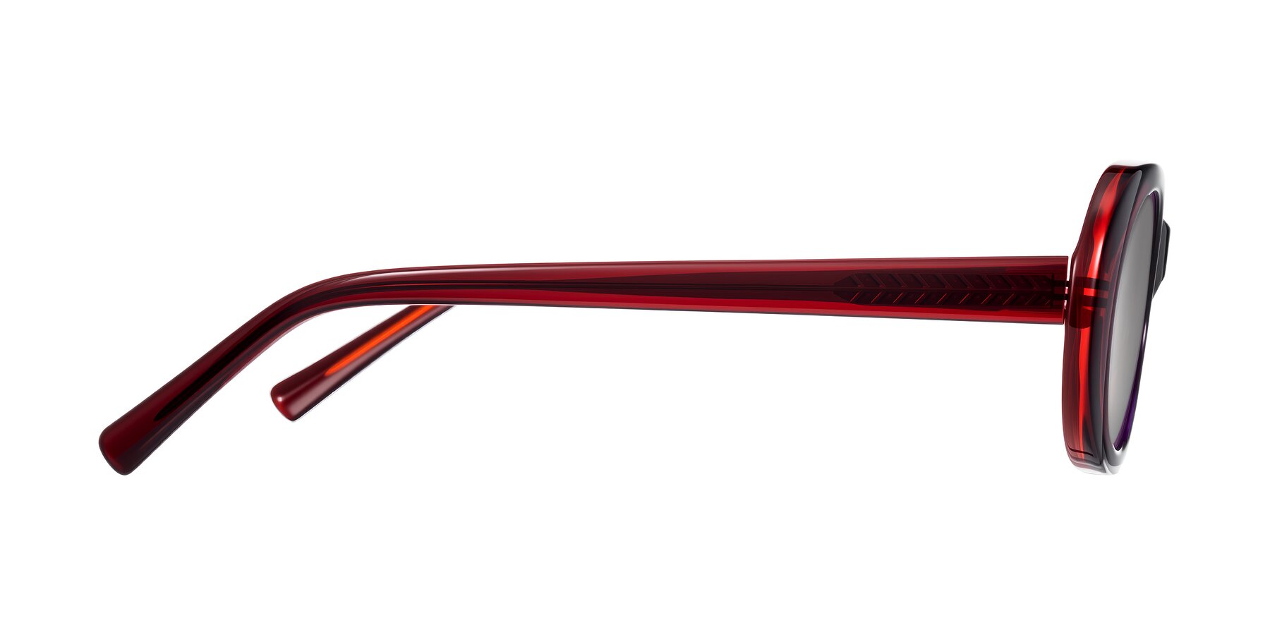 Side of Layo in Wine with Silver Mirrored Lenses