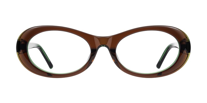 Layo - Brown/Green Eyeglasses