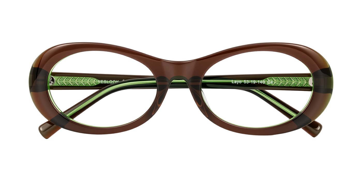 Layo - Brown/Green Eyeglasses