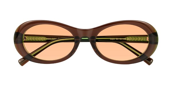 Front of Layo in Brown/Green