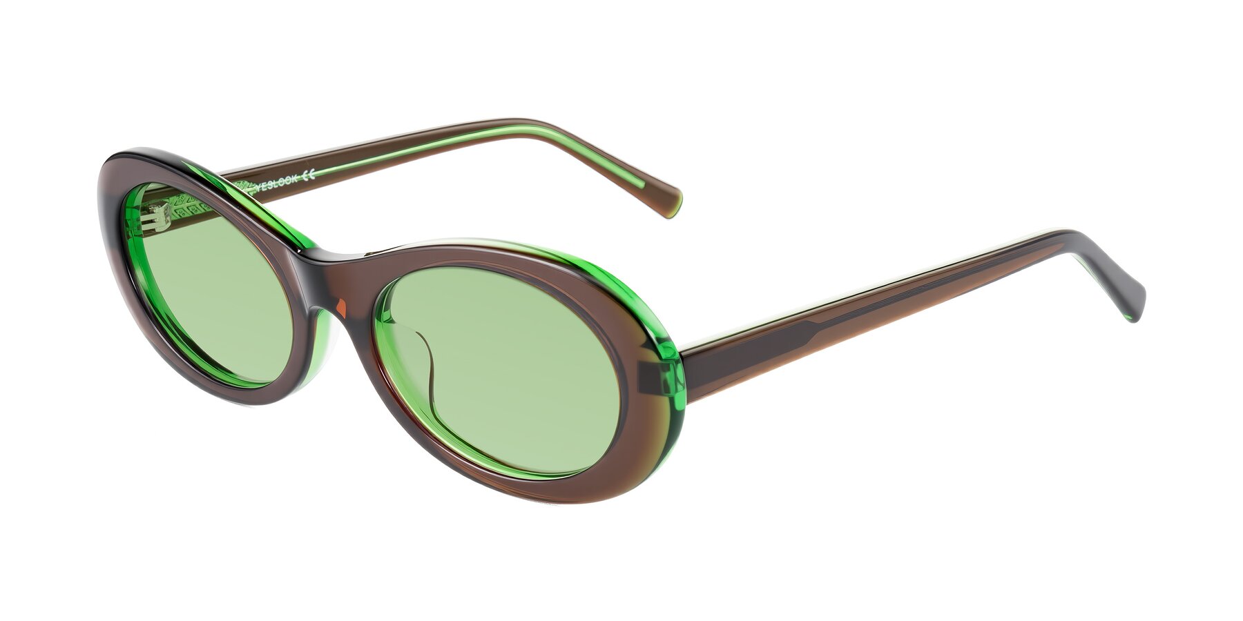 Angle of Layo in Brown/Green with Medium Green Tinted Lenses