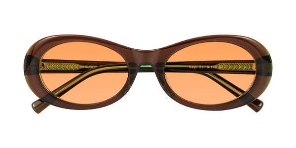 Front of Layo in Brown/Green