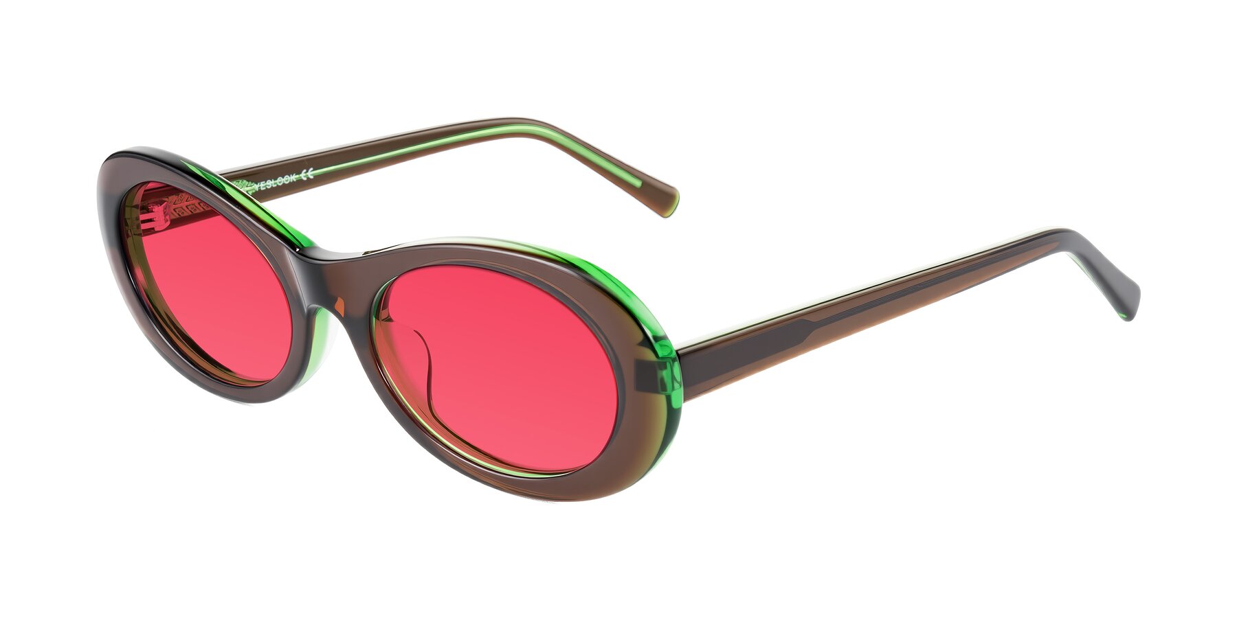 Angle of Layo in Brown/Green with Red Tinted Lenses
