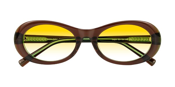 Front of Layo in Brown/Green