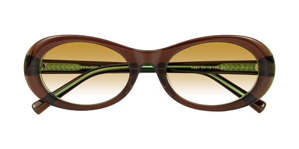 Front of Layo in Brown/Green