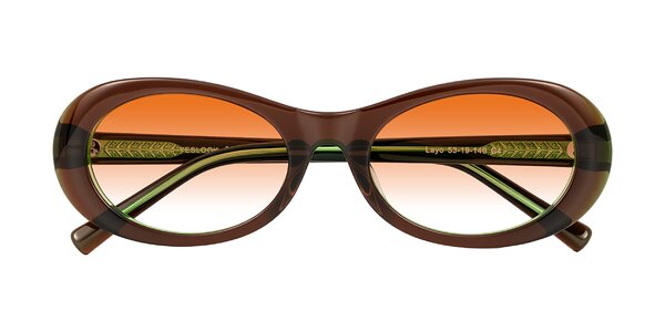 Front of Layo in Brown/Green