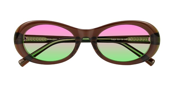 Front of Layo in Brown/Green