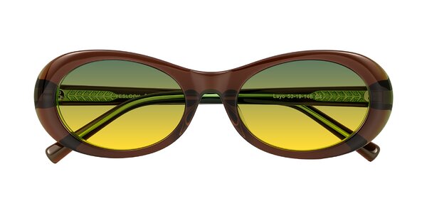 Front of Layo in Brown/Green