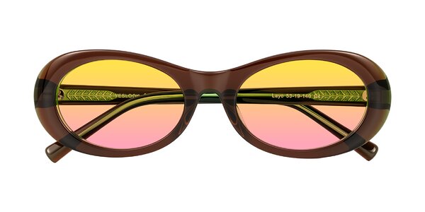 Front of Layo in Brown/Green