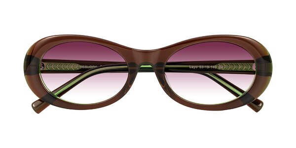 Front of Layo in Brown/Green