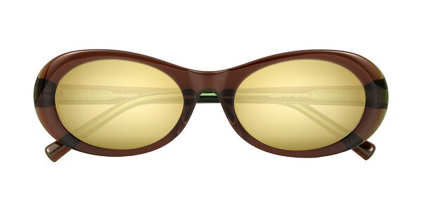 Front of Layo in Brown/Green