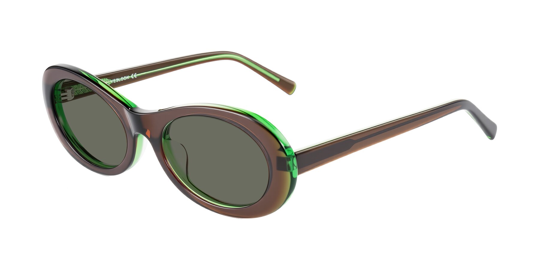 Angle of Layo in Brown/Green with Gray Polarized Lenses
