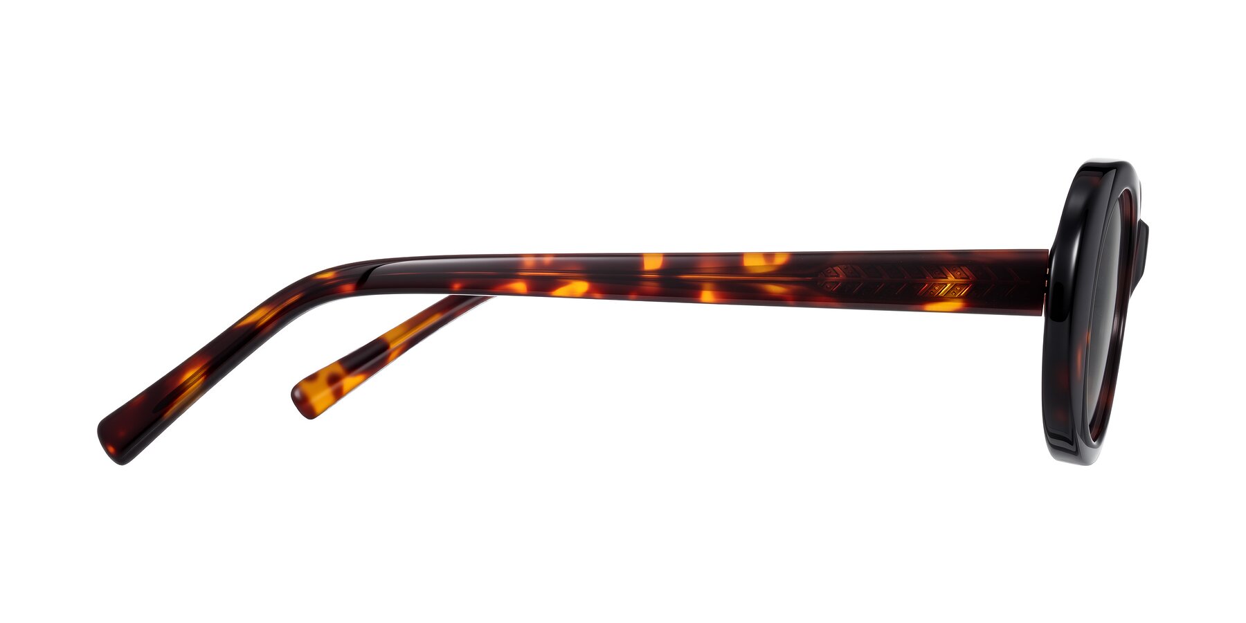 Side of Layo in Tortoise with Light Gray Tinted Lenses