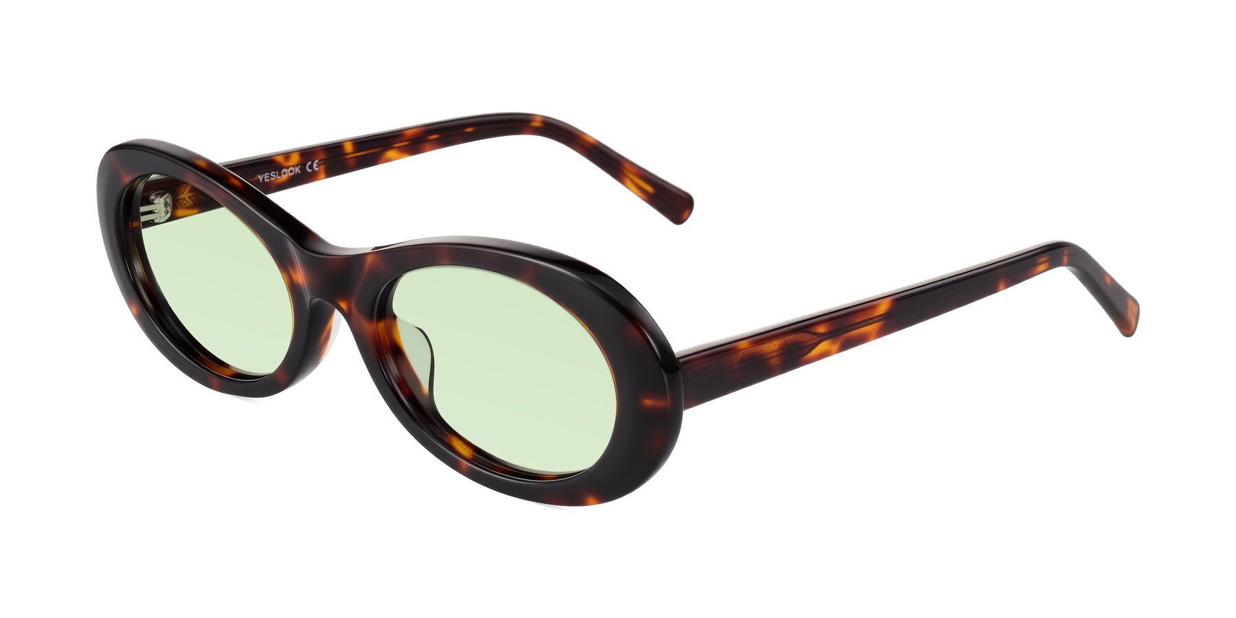 Angle of Layo in Tortoise with Light Green Tinted Lenses