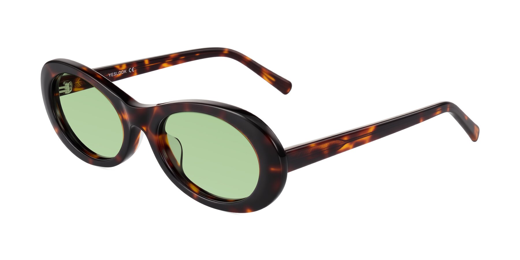 Angle of Layo in Tortoise with Medium Green Tinted Lenses