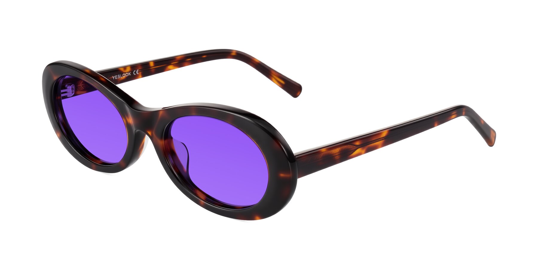Angle of Layo in Tortoise with Purple Tinted Lenses