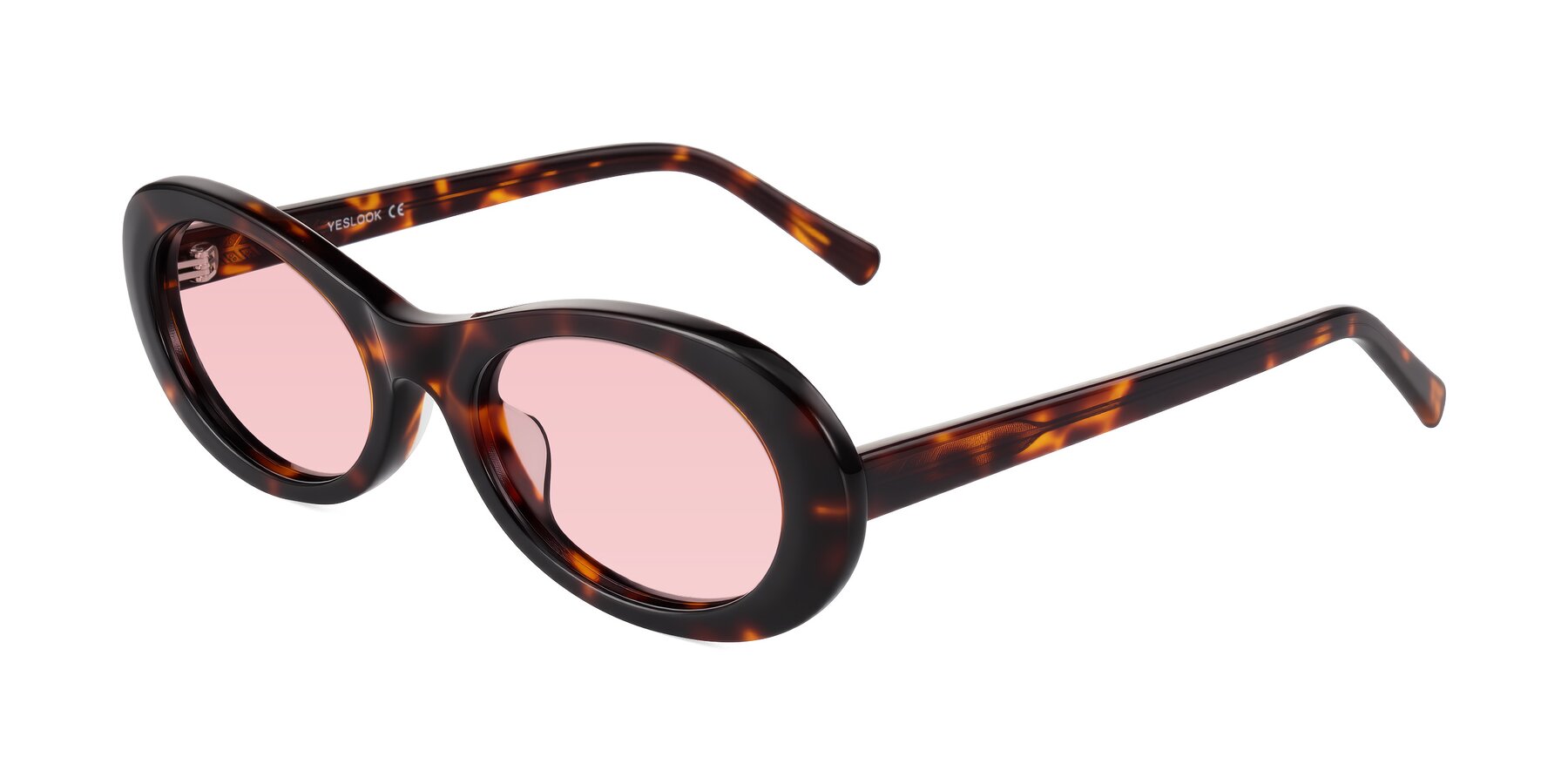 Angle of Layo in Tortoise with Light Garnet Tinted Lenses