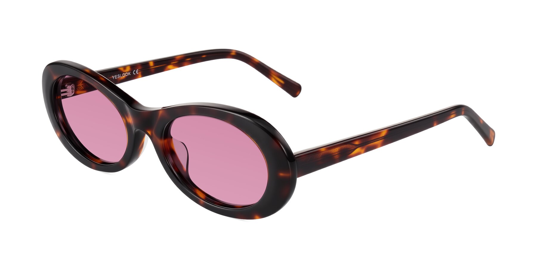 Angle of Layo in Tortoise with Medium Wine Tinted Lenses