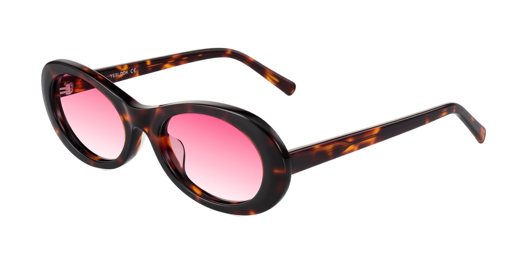 Angle of Layo in Tortoise with Pink Gradient Lenses