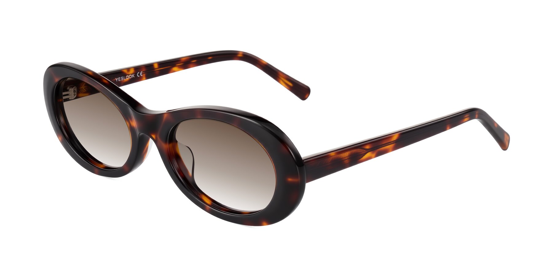 Angle of Layo in Tortoise with Brown Gradient Lenses