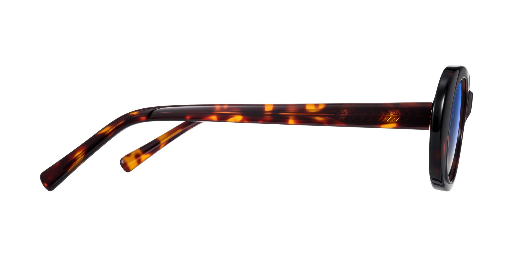 Side of Layo in Tortoise with Blue Gradient Lenses