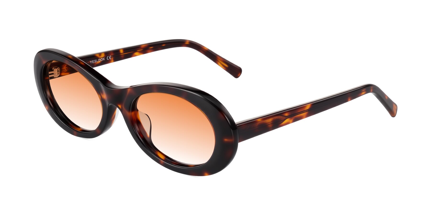 Angle of Layo in Tortoise with Orange Gradient Lenses