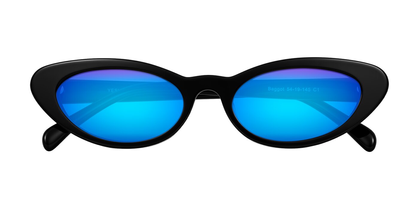 Baggot - Black Flash Mirrored Sunglasses