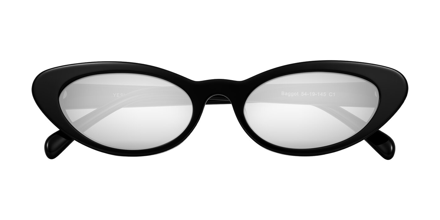 Baggot - Black Flash Mirrored Sunglasses